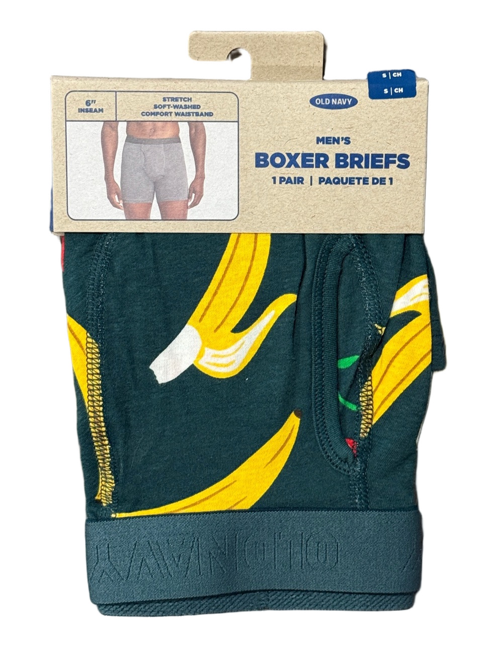 Mens Bananas & Cherries Boxer Briefs - Size Small - Old Navy - NWT